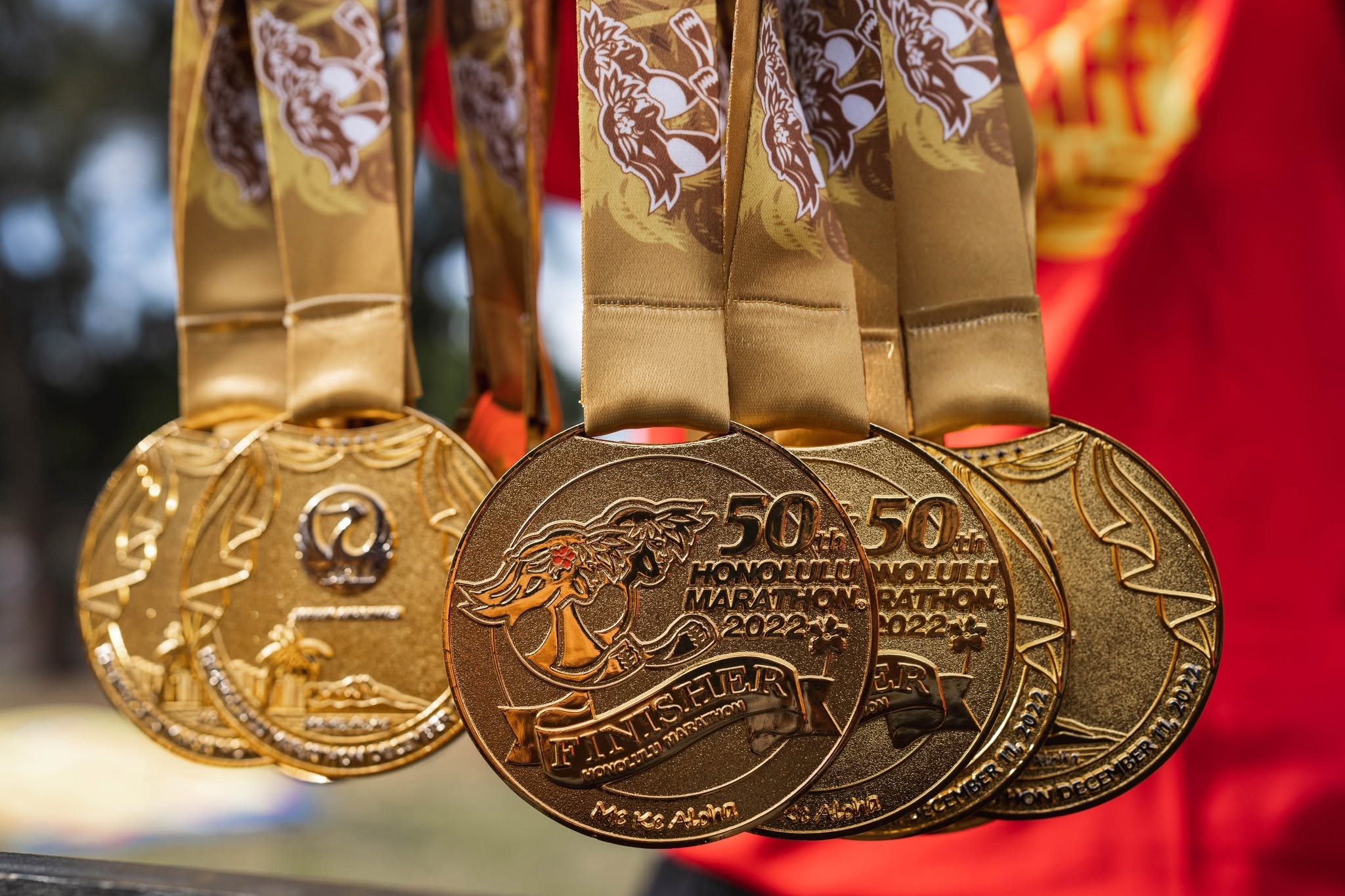 Honolulu Marathon finisher medals
